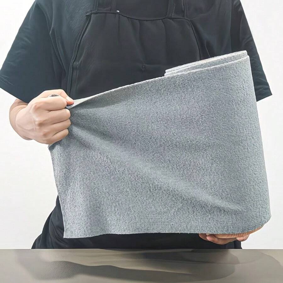 1 Rollo - 20 piezas Paños de limpieza desechables de microfibra, Toallas de cocina de secado rápido, Trapos de limpieza reutilizables, Rollo de microfibra desprendible - Multicolor - Ver 1