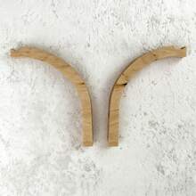2/4/6件套现代木质墙钩，木质宠物牵引绳挂钩，木质衣物和浴室挂钩，室内植物架，家居墙面装饰 - Natural color - 查看 12