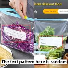 10/20 Peças Sacos Reutilizáveis para Armazenamento de Alimentos - Sem BPA, Bolsa à Prova de Vazamentos, Bolsa de Alimentos Reutilizável Multiuso com Zíper - Projetada para Manter os Alimentos Frescos e Organizados na Cozinha - Etiqueta e Economiza Espaço a Qualquer Momento - Perfeito para Congelar e Reutilizar Sacos de Frutas e Vegetais Resistentes Bolsas de Geladeira para Uso no Fogão, Azul, para Armazenamento de Longo Prazo e Organização de Alimentos, com Selo de Zíper de PE Transparente, Armazenamento de Lanches de Classificação de Cozinha. - Multicolorido - Visão 5