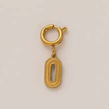 1pc Fashionable Lucky Number Stainless Steel Gold Plated Pendant, 18K Gold Electroplated, Waterproof And Fade-Resistant, DIY Jewelry Accessory, Necklace, Bracelet, Earring, Keychain, Bag, Women's Jewelry, Wallet, Small Pendant, Gift - Gold - View 8