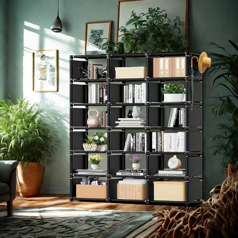 18-Cube Organizer Shelf For Books, Storage Cubicle For Home And Office. - A - View 1