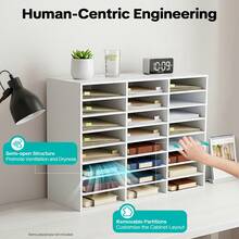 Briefsortierer, Organizer für Arbeitsplatten, Schülerbriefkasten für Klassenzimmer, Schreibtisch-Rechnungsablage für Büro, Zuhause, Schule, Schreibtisch-Aktenhalter, Briefsortierer - Weiss - Übersicht 11