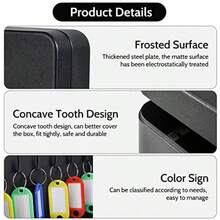 Combination Key  - Wall Mounted Key Box 48-Key Steel Key Cabinet - Key Lock Box Outdoor With Code And 50 Key Tags Key Outside Large Black - Black - View 5