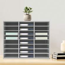 Briefsortierer, Organizer für Arbeitsplatten, Schülerbriefkasten für Klassenzimmer, Schreibtisch-Rechnungsablage für Büro, Zuhause, Schule, Schreibtisch-Aktenhalter, Briefsortierer - Weiss - Übersicht 2