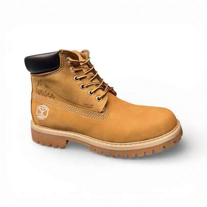 Bota Para Hombre  Tipo timbe Piel bovina terminado nobuck  Trabajo  suela Cosida antiderrapante suela hule