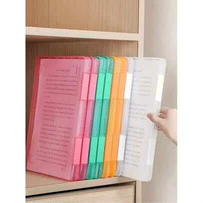 1 pieza/2 piezas/3 piezas Caja de archivos de escritorio A4, organizador de documentos de plástico transparente, adecuado para sala de estar, dormitorio, hogar, cocina, dormitorio, oficina, almacenamiento, organizador, cesta, organización de la habitación, papelera, cesta de regalo, caja de regalo, gabinete, decoración del hogar, accesorios de cocina