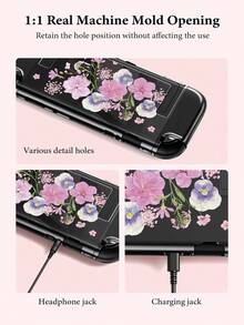Ayotu 1pc Embossed Dandelion Pattern Ultra-Thin TPU Transparent Protective Case Compatible With Switch OLED/Switch/Switch Lite/New Switch 2 (2025) - Supports Kickstand Design, No Need To Disassemble, Anti-Fall And Dust-Proof, Multiple Colors Available, Pastoral Style/Plant Lover Gift/ Floral Protective Case - Multicolor - View 5