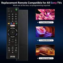 适用于索尼 Bravia 智能液晶 LED 高清电视的通用电视遥控器 RMT-TX100U - 黑色 - 查看 3