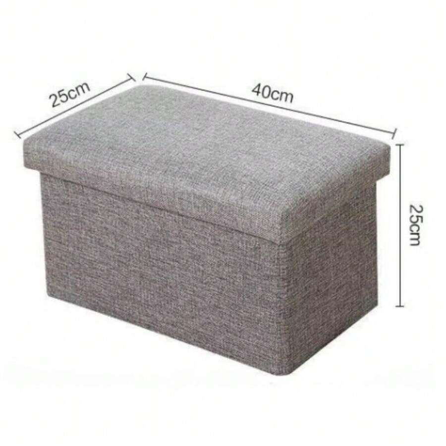 Storage Box Foldable Ottoman Seat Toy Storage Box Foot Stool Bench Home Stool UK Back To School Dormitory Storage - 40 cm X 25 cm X 25 cm - View 1