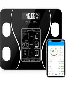 Bascula Corporal Digital Inteligente Electrónica Bluetooth Indicador De Grasa Corporal - A - Ver 1