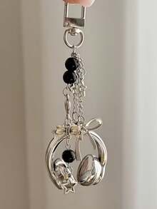 1 件可爱创意 3D 串珠耳机钥匙扣，手机挂件，背包挂饰，送给朋友、闺蜜、家人的礼物 - 彩色 - 查看 4