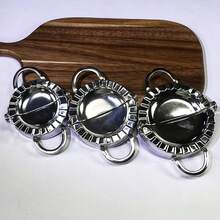 DIY Dumpling Mold Set, Stainless Steel Dumpling Maker Mold, Homemade Dumpling Wrapper Mold, Creative Kitchen Tool - Silver - View 6