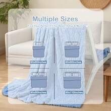 Luxurious Ultra Comfy Blankets King Size 90" X 110" For Bed Sofa And Couch Suitable For All Seasons - Microfiber Lightweight Plush Lozenge Fleece Bed Blanket For Women Girls Light Blue - 02-light Blue - View 3