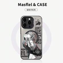 [Local 24-Hour Shipping] Apple 17  22-25 Galaxy Personalized Phone Case Shockproof Phone Case EVA Anime Girl Ayanami Rei Magnetic Phone Case Compatible With 15 14 13 12 11 Pro Max Wireless Charging Matte - Bạc - Xem 2