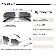 Classic Rimless Glasses Metal Frame Luxury Unique Design Gradient Lens Casual Eyeglasses For Daily Accessories, Party, Festival Gifts With Full Package - K36287 - View 2