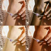 S925 Silver Plated Copper Heart Shaped DIY Pendant, Suitable As A Thoughtful Gift For Family, Friends And Loved Ones - Mixed Colors - View 5