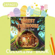 1 Pieza Libro de colorear para adultos cuidadosamente elaborado, con líneas sencillas fáciles de colorear, ayuda a aliviar el estrés, 24 páginas, cubierta de papel perla, adecuado como regalo de cumpleaños, aniversario, Pascua, regreso a la escuela para familiares y amigos, tamaño 7.9x7.9 pulgadas, artículos de papelería, decoración del hogar - Hermoso libro para colorear - Ver 16