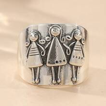 Cincin Pasangan Tembaga Buatan Tangan Antik, Cincin Kenangan, Cincin Hadiah, Cincin Pernikahan Bohemian - Perak - View 14