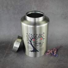 Up To 220 Lbs Cardinal Large Cremation Urns For Adult Human Ashes, Decorative Funeral Keepsake Memorial Urn For Male Female Women Man Mom Dad Ashes With Velvet Bag - Family Tree - 查看 7