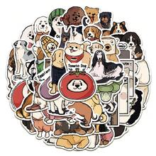 50 Peças Adesivos Decorativos de Cachorro Fofo Pintados à Mão para Capa de Celular, Laptop, Copo de Água, Carro, Bicicleta - Multicolorido - Visão 9