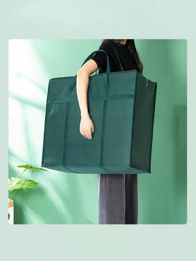 1/4pcs Foldable Non-Woven Zipper Storage Bag, Suitable For Seasonal Clothes, Bedding, Christmas Tree, Travel Supplies, Large Capacity Reusable Durable Lightweight Multipurpose Storage Bag