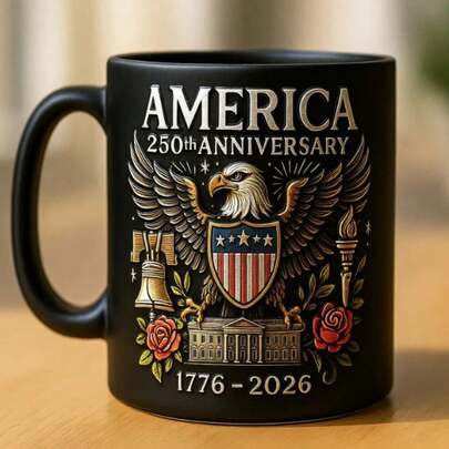America'S 250th Anniversary Mug  Made Of Fine China, Hand Wash Only, Multipurpose Use, Reusable
