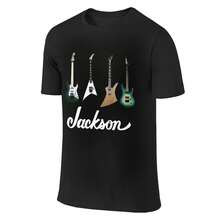 Jackson Guitar Men's Graphic Art Gift T-Shirt Soft Outdoor Short Sleeve Crew Neck Tee - màu đen - Xem 3