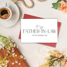 2 Pc Heartfelt Wedding Card For Mother In Law Father In Law With Family Appreciation Design Perfect For Wedding Card Gift Card Greeting Card Thank You Card Birthday Card Christmas Card Wedding Party Graduation Party Any Occasion With Envelope - WEDDING CARD - View 2