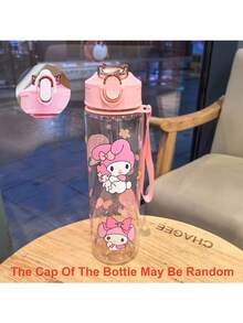 SANRIO 1个800毫升/27盎司卡通透明运动水壶，防漏，带弹出式壶盖，适用于健身、跑步、送礼、生日、户外活动、露营 - 彩色 - 查看 15