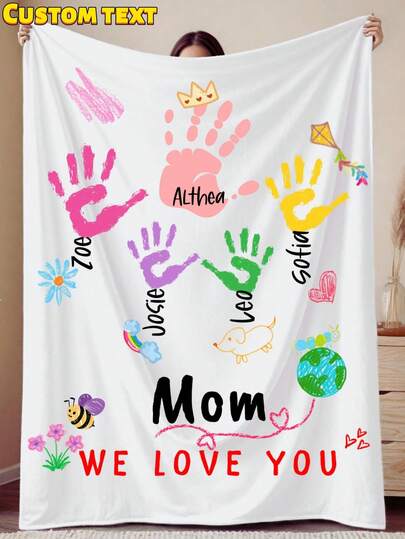 1 pieza Manta personalizada, personalizable con nombre, regalo ideal para compañeros de clase, amigos, familia y seres queridos, adecuada para siestas, camping, viajes, lavable, ligera, transpirable, cómoda, cálida, suave, personalización sencilla disponible