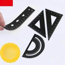 一套金属绘图工具套装，带收纳盒，学生测量套装，多功能套装，返校必备，含尺子 - 彩色 - 查看 11