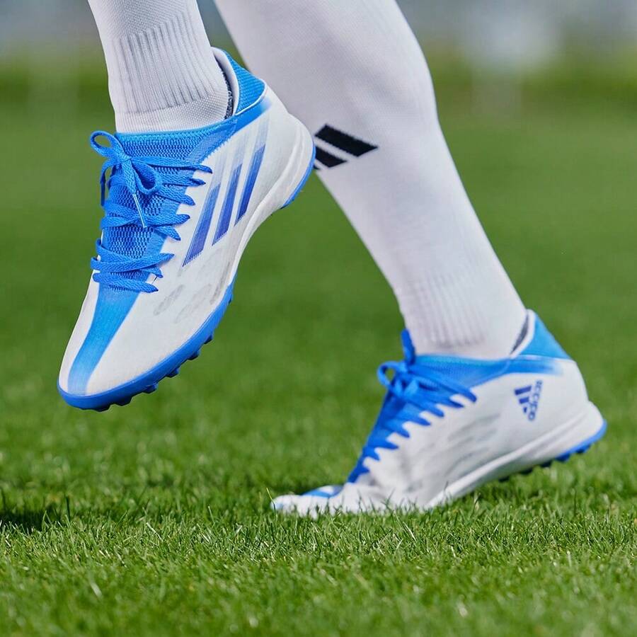 Adidas X SPEEDFLOW.3 TF DIAMOND EDGE Artificial Turf Football Shoes - Blue and White - View 1