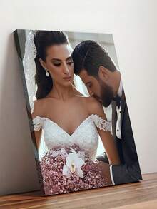 Customized Framed Wall Art, Multi-Purpose Painting Suitable For Living Room, Bedroom And Home Office, Personalized Couple Portrait, Indoor Decorative Painting With Pine Wood Frame - Multicolor - View 1