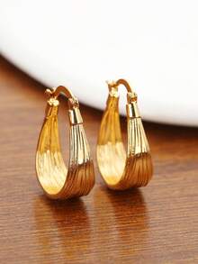2pcs Popular Women Fashion Elegant Unique Pendant Earrings, Wedding Engagement Party Jewelry Gift - Gold - View 2