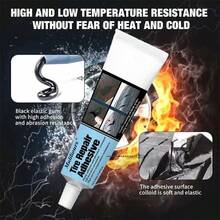 muliliours 汽车轮胎修补粘合剂 轮胎侧裂纹黑色橡胶填充剂 坑裂纹粘合剂 破损填充剂 泄漏防水耐磨填充粘合剂 - JS-04 - 查看 5