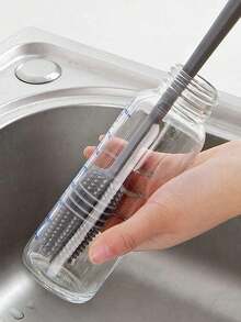 1个灰色长柄无死角杯刷，适用于清洁杯子、瓶子、茶壶、马克杯、搅拌机等。 - 一件 - 查看 3