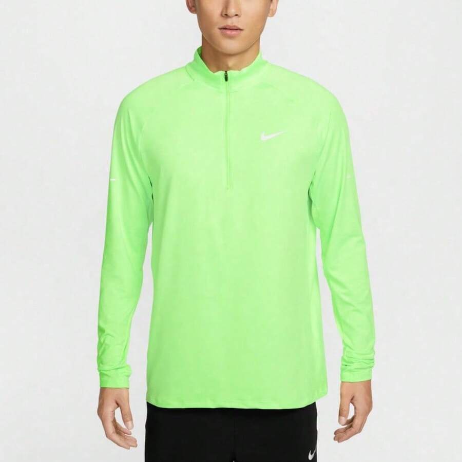 Áo thun dài tay cổ dệt kim dài tay dành cho nam AS M NK DF STRIDE HZ MIDLAYER THV2181-377 - màu xanh lá - Xem 1
