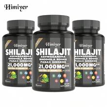 Himiyer Shilajit Supplement - Sports Nutrition Testosterone Booster - Strength, Vitality & Energy Capsules - Improves Energy, Endurance, And Brain Function - With Ashwagandha, Ginger, Shilajit, Rhodiola, And Ginseng - Thực phẩm chức năng từ thảo dược - Xem 8