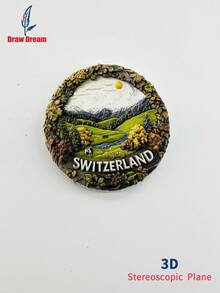 1 buc magnet de frigider stereo 3D elvețian pitoresc și drăguț cățeluș, colecție de suveniruri de călătorie mondială, potrivit pentru acasă, decor de birou, autocolant magnetic personalizat pentru frigider, decor de casă, bucătărie, cameră, birou, cadou artizanal pentru dulap, suvenir de sărbători, cadou mic rafinat - Magneți exclusivi pentru frigider - Vizualizare 6