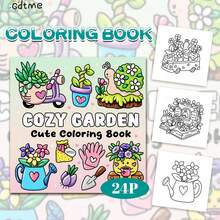 GDTME A 24-Page Spring-Themed Coloring Book With Comfortable And Cute Illustrations. Ideal For Stress Relief And Relaxation, A Great Gift For Family, Friends, Birthdays, Anniversaries, Back-To-School, Easter, Stationery Or Room Decor. Size: 7.9 X 7.9 Inches. - Cute - View 14