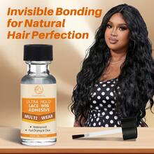 0.5oz/ 15ml Clear Extreme Hold Lace Glue, Lasting 3-4 Weeks, Moisture And Waterproof Front Lace Wig Adhesive, Strong Lace Bond Glue For Lace Wigs, Hairdressing Systems And Hairpiece Adhesives - 15ml - View 1