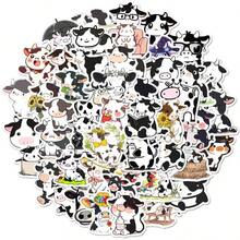 50/150pcs Cute Black And White Cow Stickers, Cartoon Style, Q-Version Design, Thick Laminated Material, Waterproof And Scratch-Resistant, Decorative Stickers For Room, Baby Party, Notebook, Phone Case, Water Cup - Multicolor - View 4