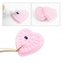 100片/包假睫毛胶垫，心形胶水托盘，一次性睫毛胶，纹身颜料托盘，美容院必备工具 - 彩色 - 查看 5