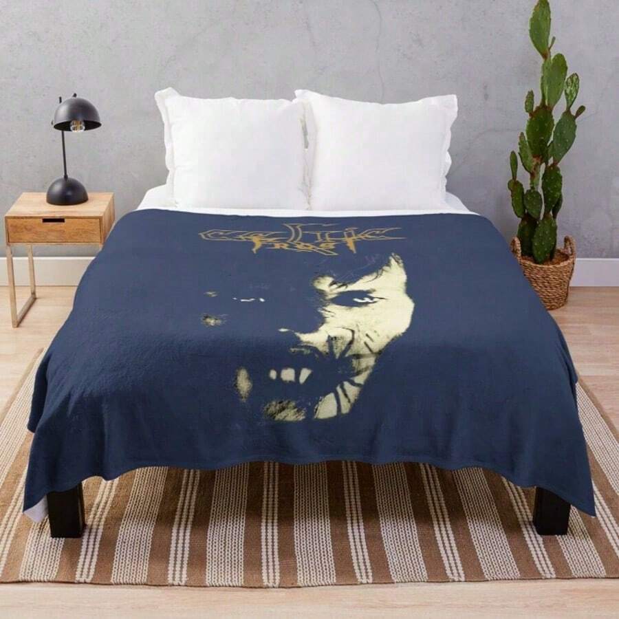 Celtic Frost Monotheist Avant-Garde Metal Album Art Throw Blanket Cozy Flannel Soft Warm Blanket For Couch Bed Experimental Music Decor Perfect Gift For Metalheads Music Collectors Men Women (1) - 主圖顏色 - 查看 1