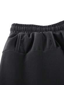 2-In-1 Men's Gym Shorts, Breathable Quick-Dry Printed Workout Shorts Suitable For Spring/Summer Outdoor Running & Fitness - Black - View 8