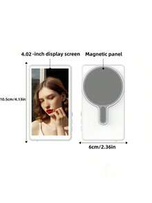Magnetyczny wyświetlacz do selfie na telefon komórkowy - 1 szt. Bezprzewodowy wyświetlacz do transmisji na żywo 1080P, tylna kamera do selfie i vlogów, funkcja lustrzanego odbicia/obrótu jednym kliknięciem i zdalne sterowanie, monitor do selfie, nagrywanie w mediach społecznościowych, akcesoria do wideoblogów, nowoczesne urządzenie do streamingu, kompaktowa konstrukcja, wyświetlacz HD, ładowanie przez USB, twórca treści dla vlogerów podróżujących - 4,02 cala - Zobacz 8