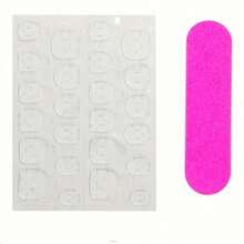 24pcs Comfortable Short Square Press On Nails - White French Tip Minimalist Fake Nails, Easy-To-Wear Reusable Nails For Office, School & Casual Outings - trắng - Xem 4