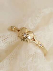 1 Buah Cincin Fashion Zirkonia Kubik untuk Wanita, Hadiah Hari Valentine, Pernikahan, Ulang Tahun, atau Pesta. - 1# - View 2
