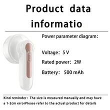 Quitapelusas recargable portátil - Elimina eficazmente las pelusas, bolas y pelusa de la ropa, muebles y alfombras - Incluye cable de carga USB - Blanco - Ver 8