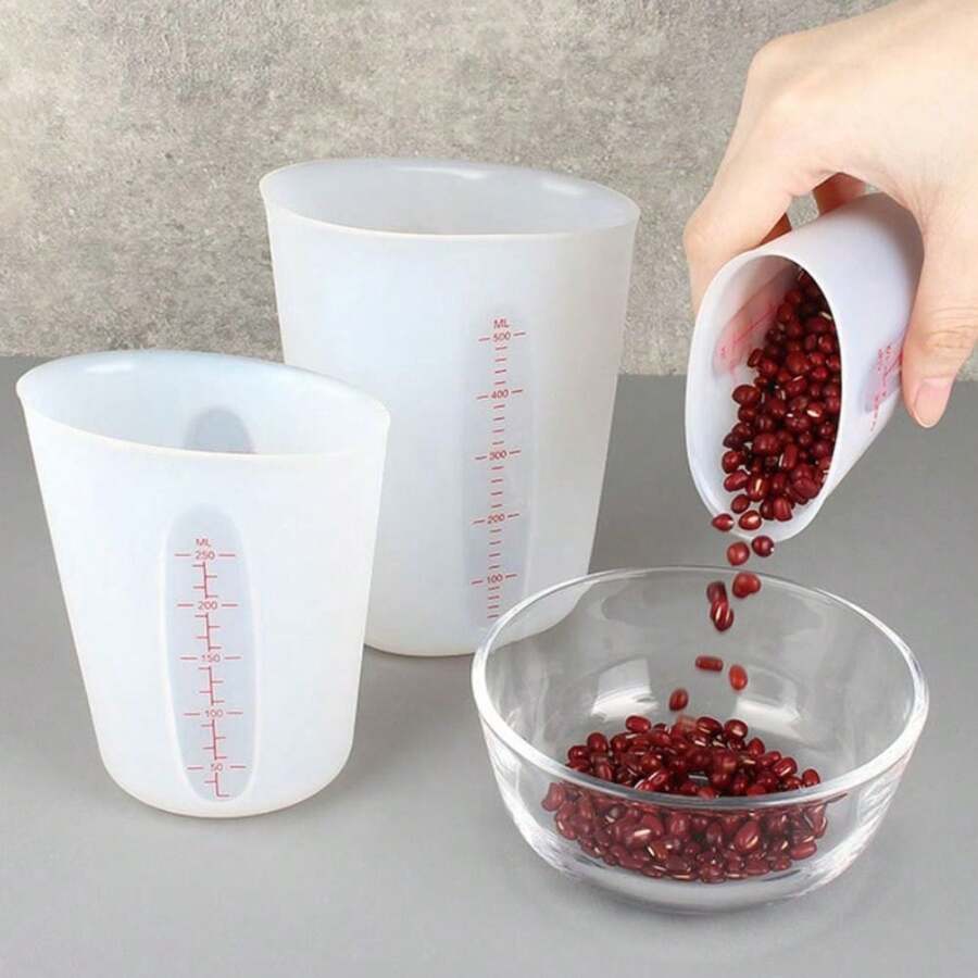 Silicone Measuring Cups, Blender, Liquid, Paint And Resin Mixing Squeeze, Pour Mixing Coffee, Making Cake, Cookies Baking, . For Molds, Jewelry Making, Waxing, Easy To Clean - Multicolor - View 1